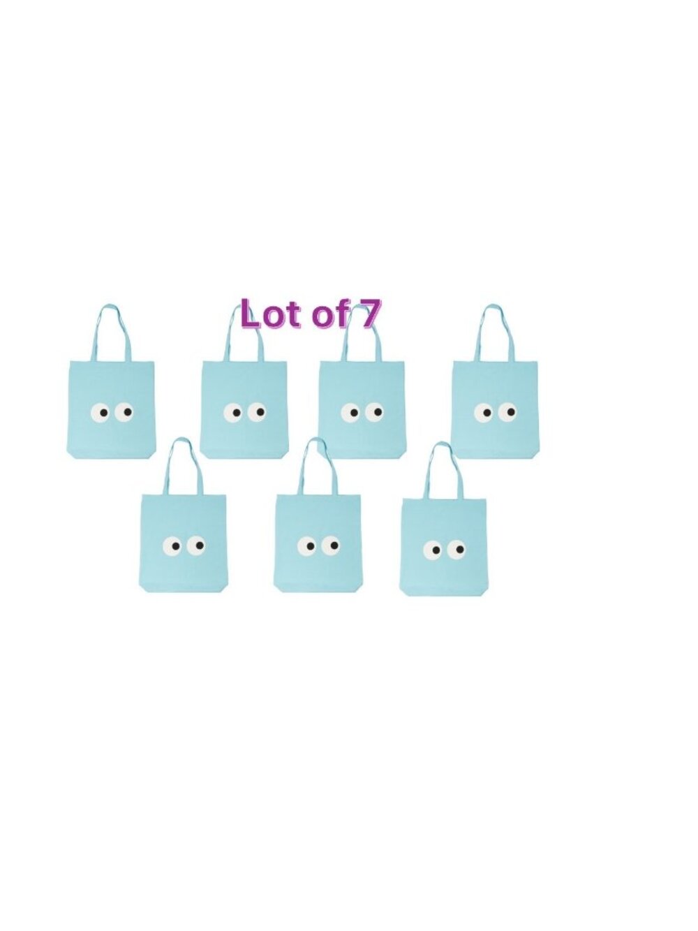LOT/ BUNDLE 7 bags -SKINNYDIP LONDON Eyes on you canvas foldable medium tote bag